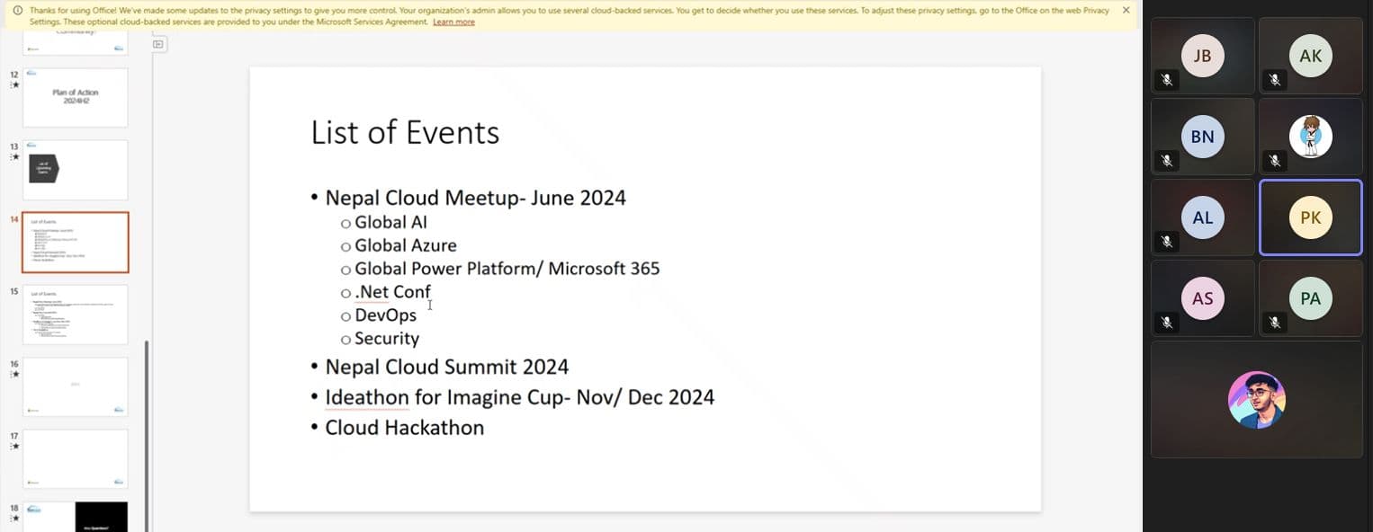Group photo from the Microsoft Student Ambassadors community event in Nepal.