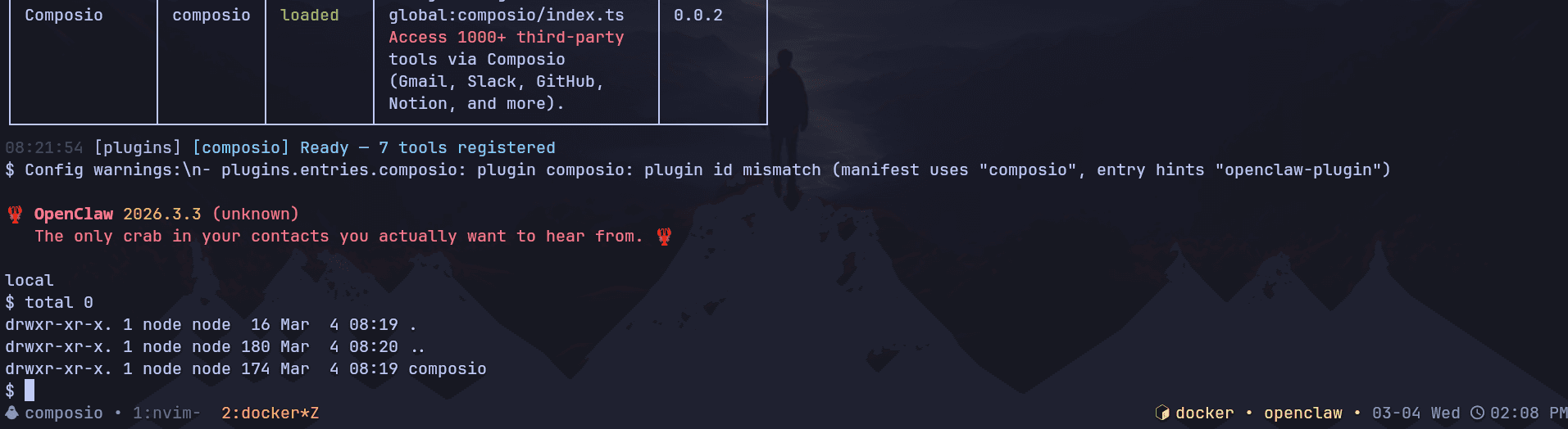 OpenClaw loading Composio plugins