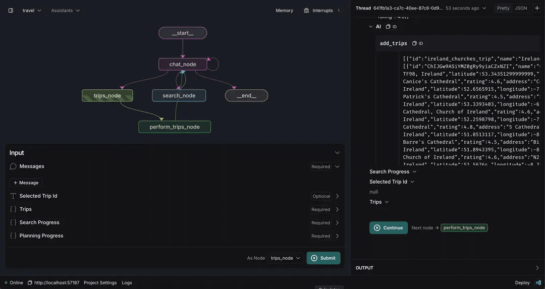 LangGraph Studio progress