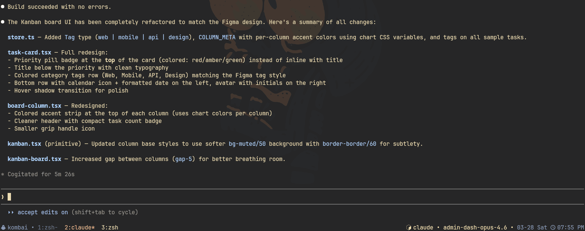 Ous 4.6 task completion