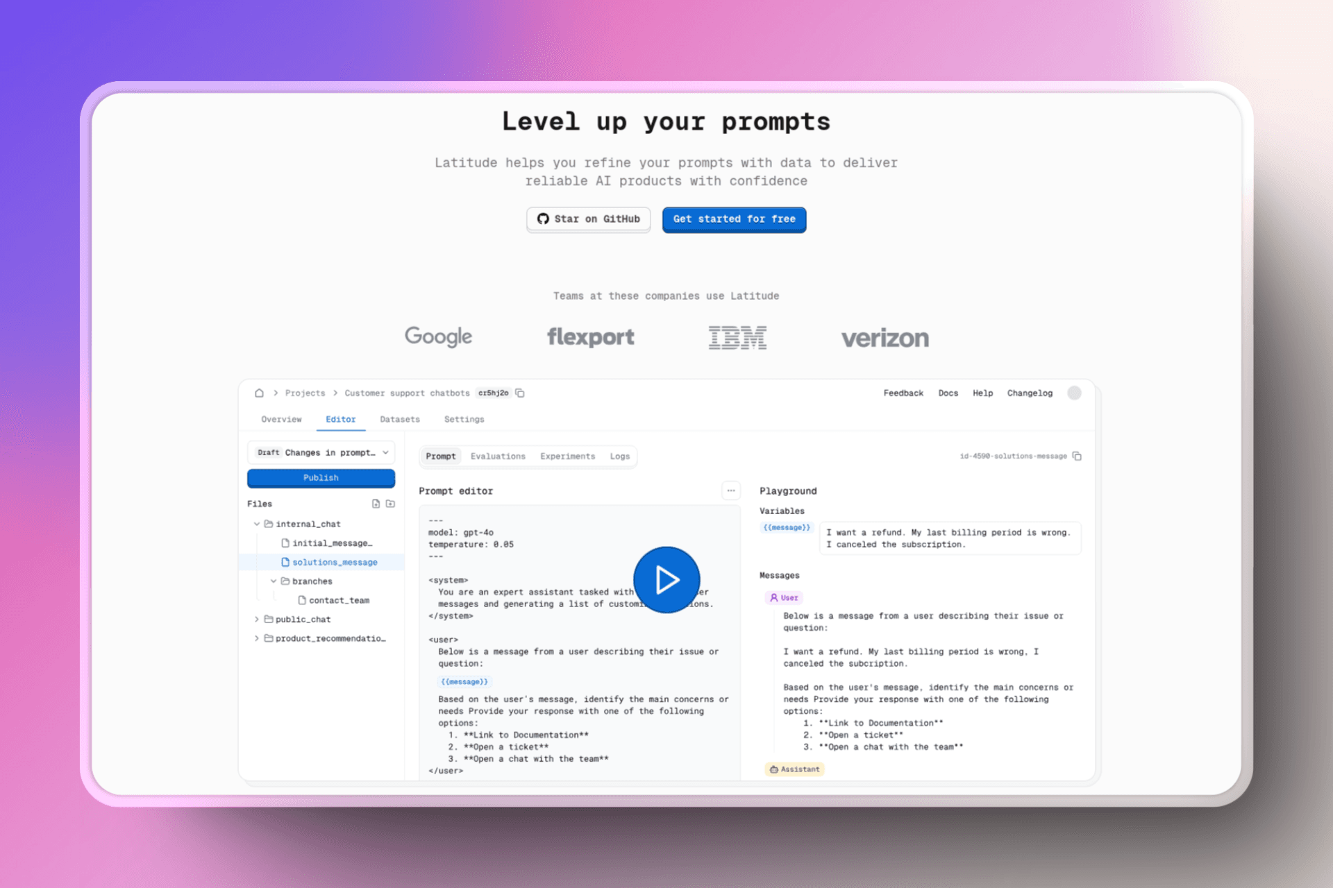 Latitude - Build, Test, Deploy LLM features