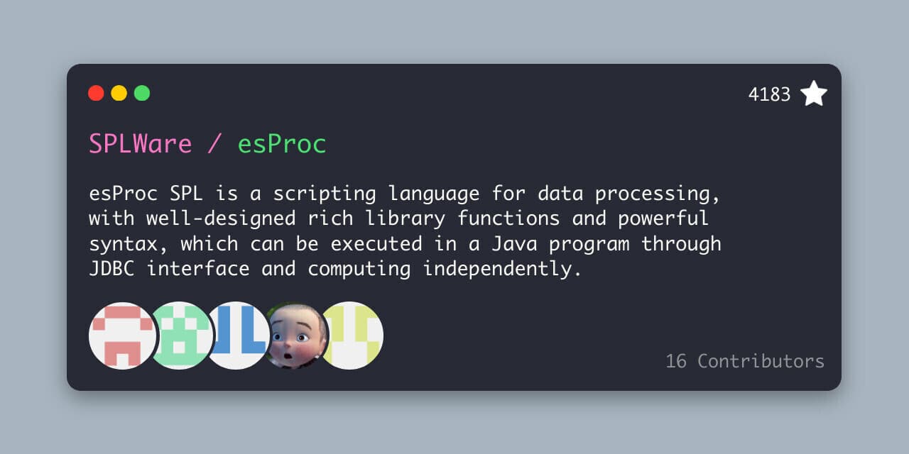esProc scripting language for data processing