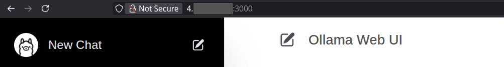 A browser window showing the Ollama Web UI.
