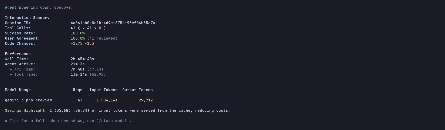 Gemini 3 token usage coding UI problem