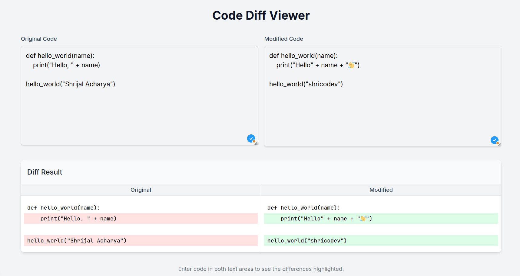 Code diff viewer built with Claude 3.7 Model