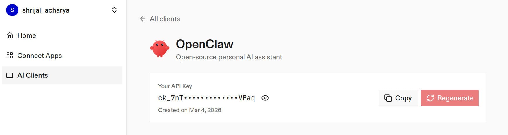 Composio OpenClaw setup instructions