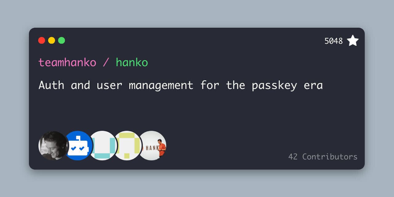 Hanko Passkeys Authentication