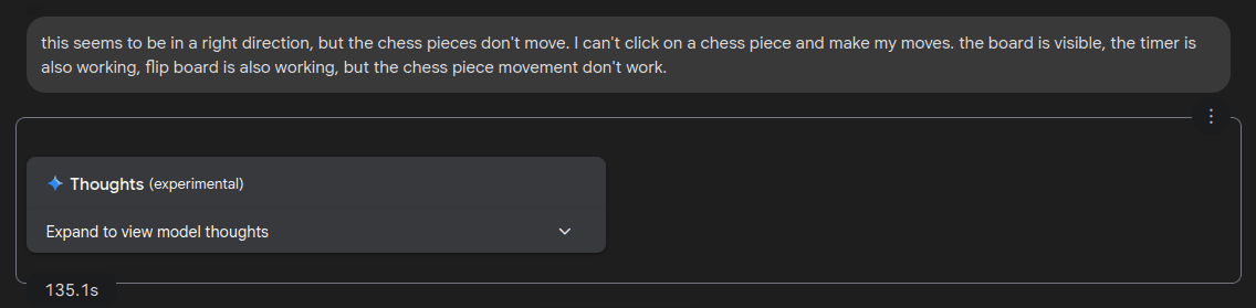 Follow up prompt to Gemini 2.5 Pro AI Model