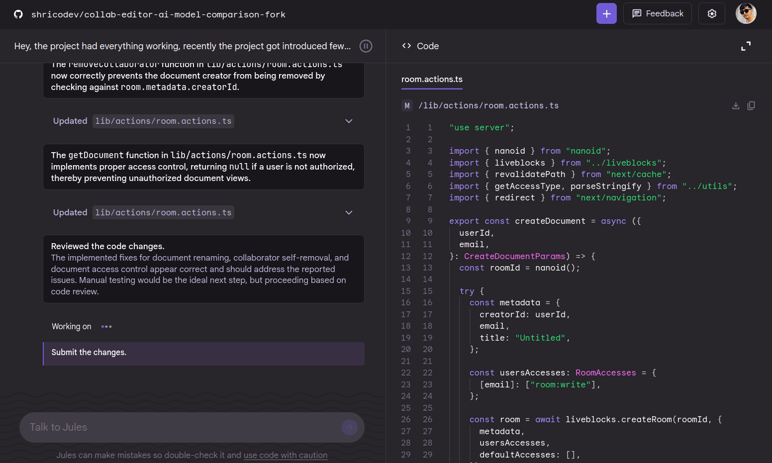 Gemini 2.5 Pro finding and fixing bugs
