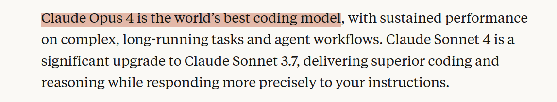 Claude Opus 4 Model best AI model claim