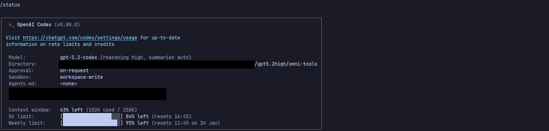 gpt 5.2 model token usage to finish a task
