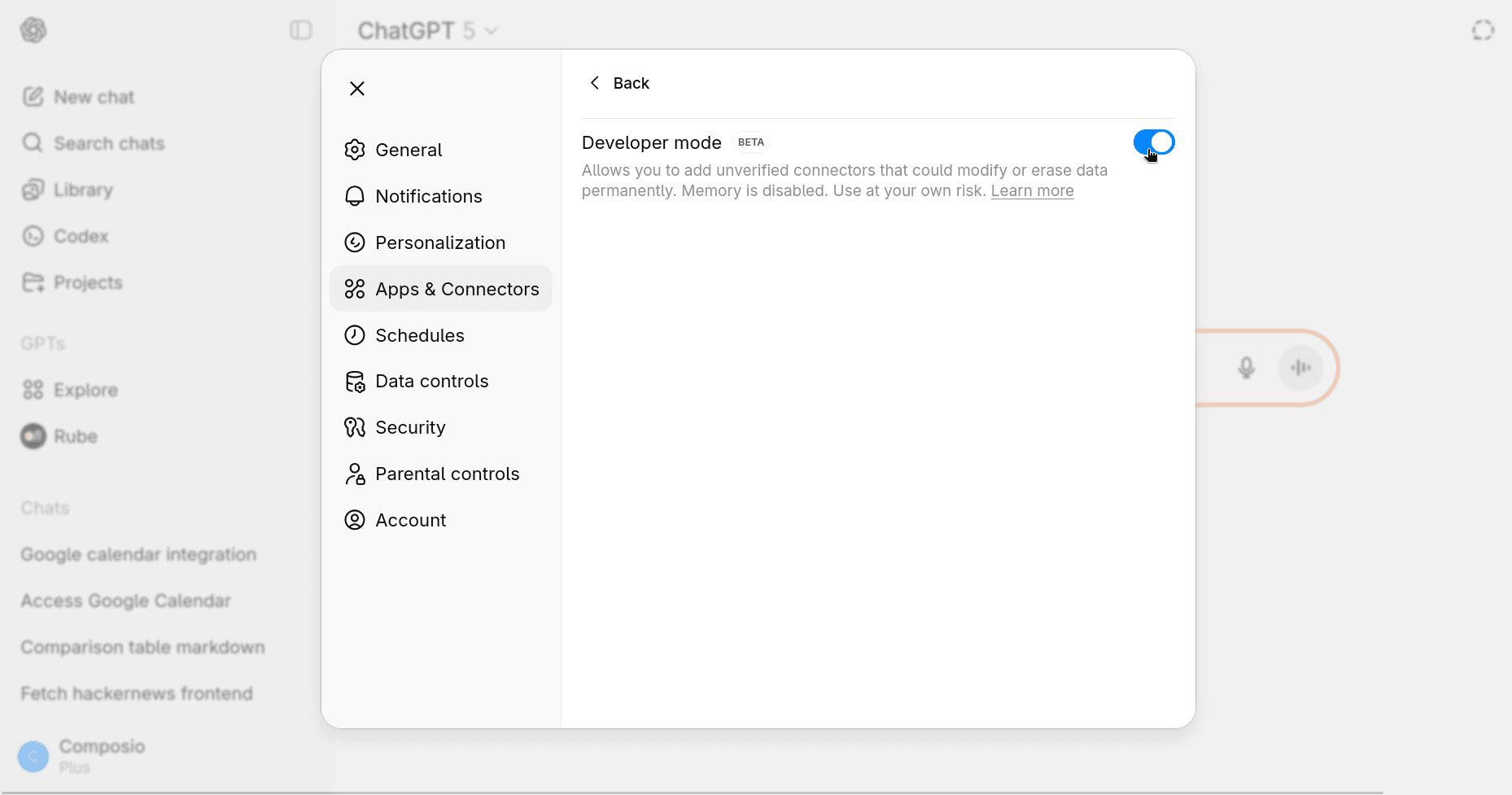 ChatGPT Developer Mode