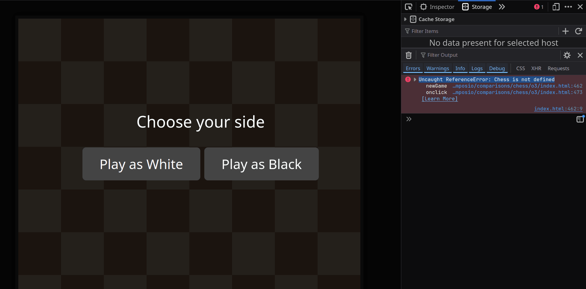 OpenAI o3 developed Chess game demo