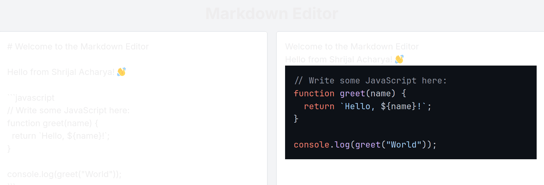 Browser based markdown editor built with OpenAI o3-mini-high Model