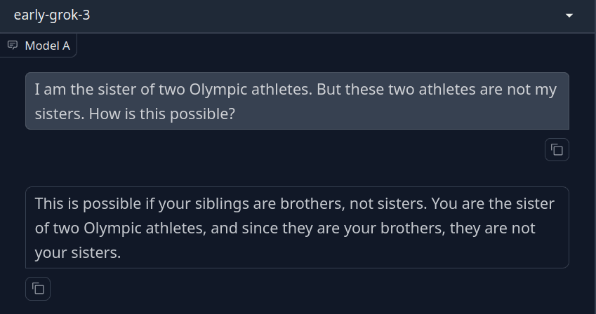 Olympic Athlete problem answer by Grok 3 Model