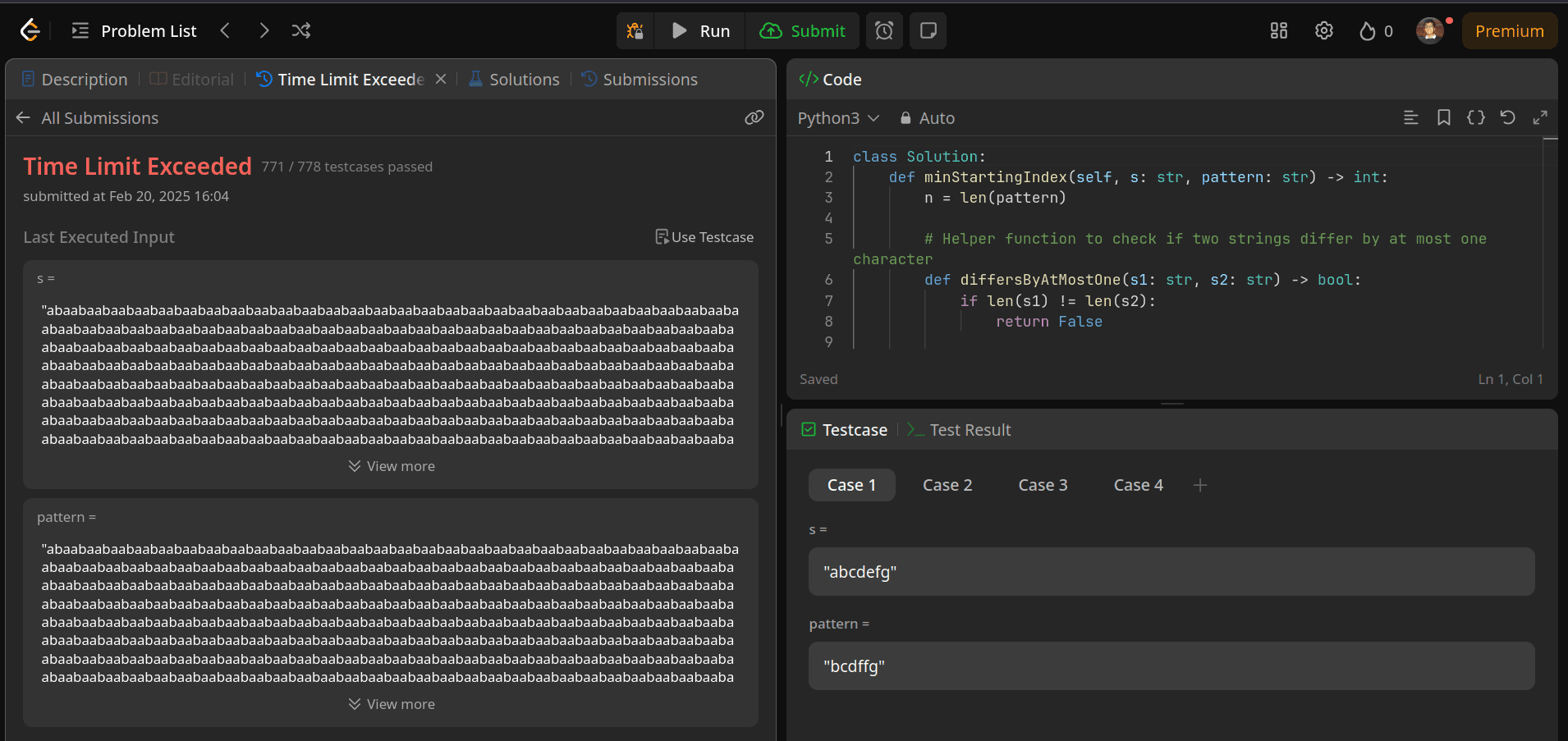 LeetCode TLE on Grok 3 AI model answer response