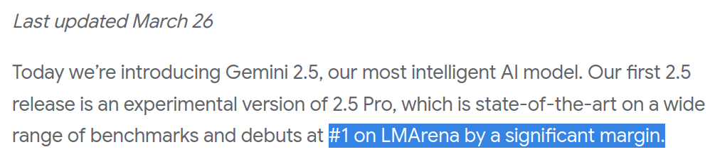 Gemini 2.5 Pro AI Model tops LMARENA