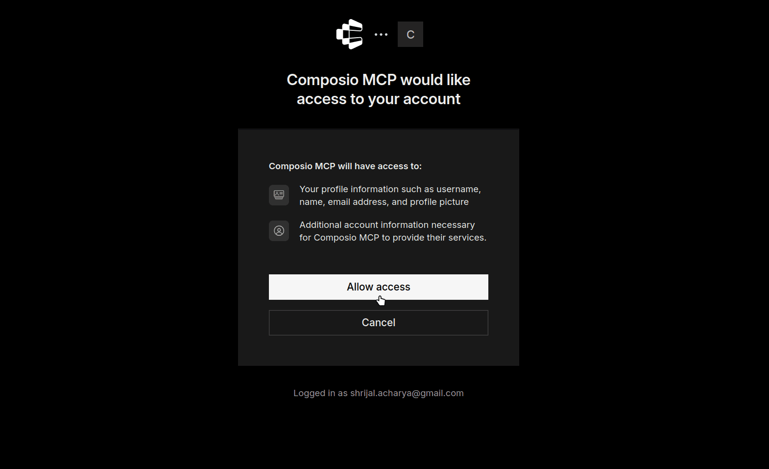 Composio confirmation