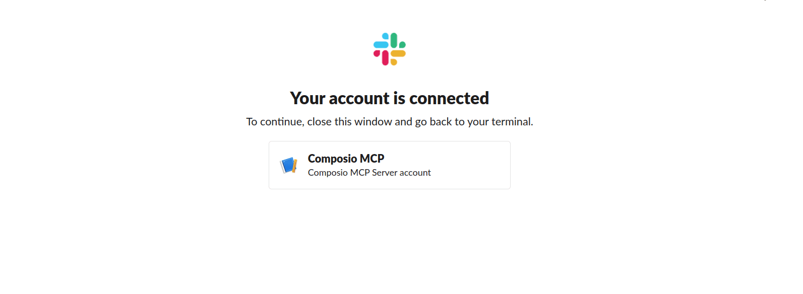 Slack final confirmation