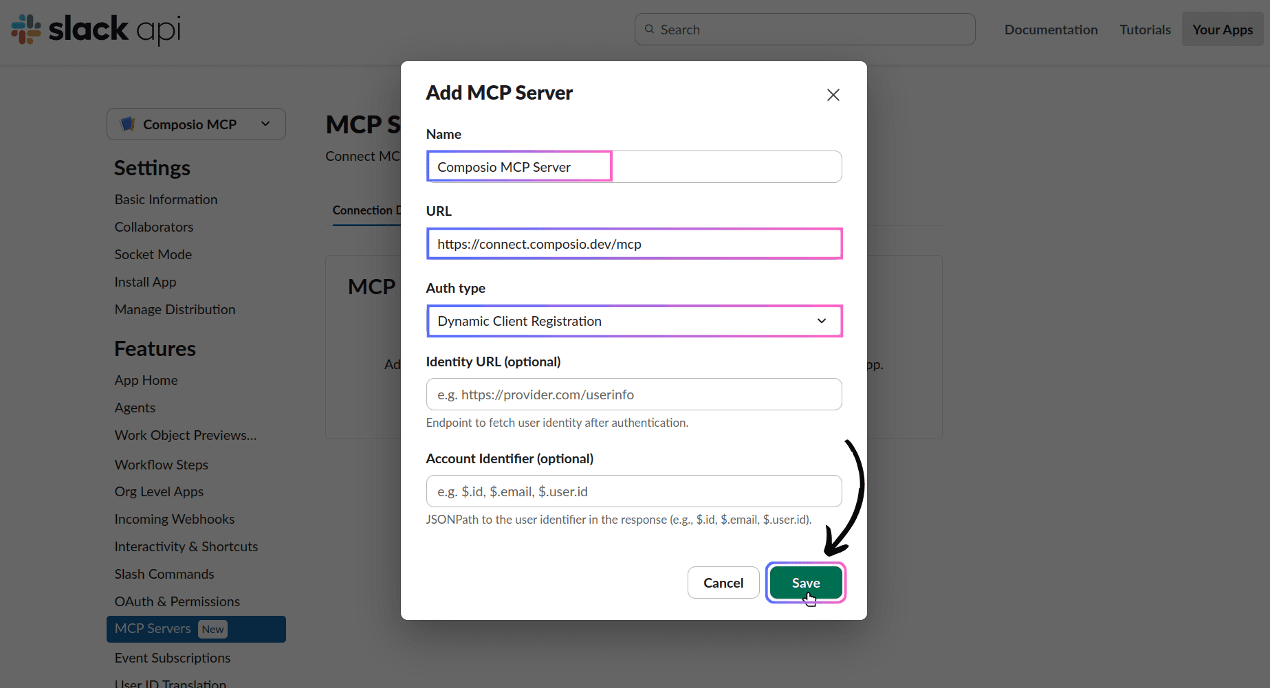 Slack Add MCP