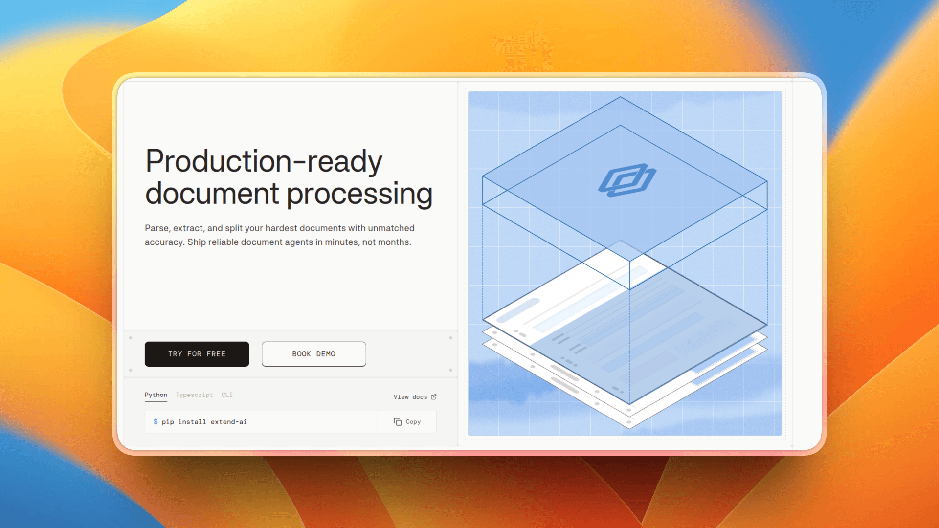 Extend - Document processing infrastructure for AI agents