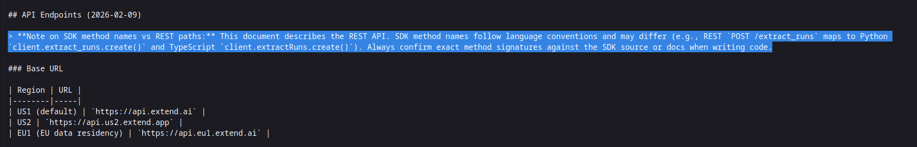 extend agents.md file