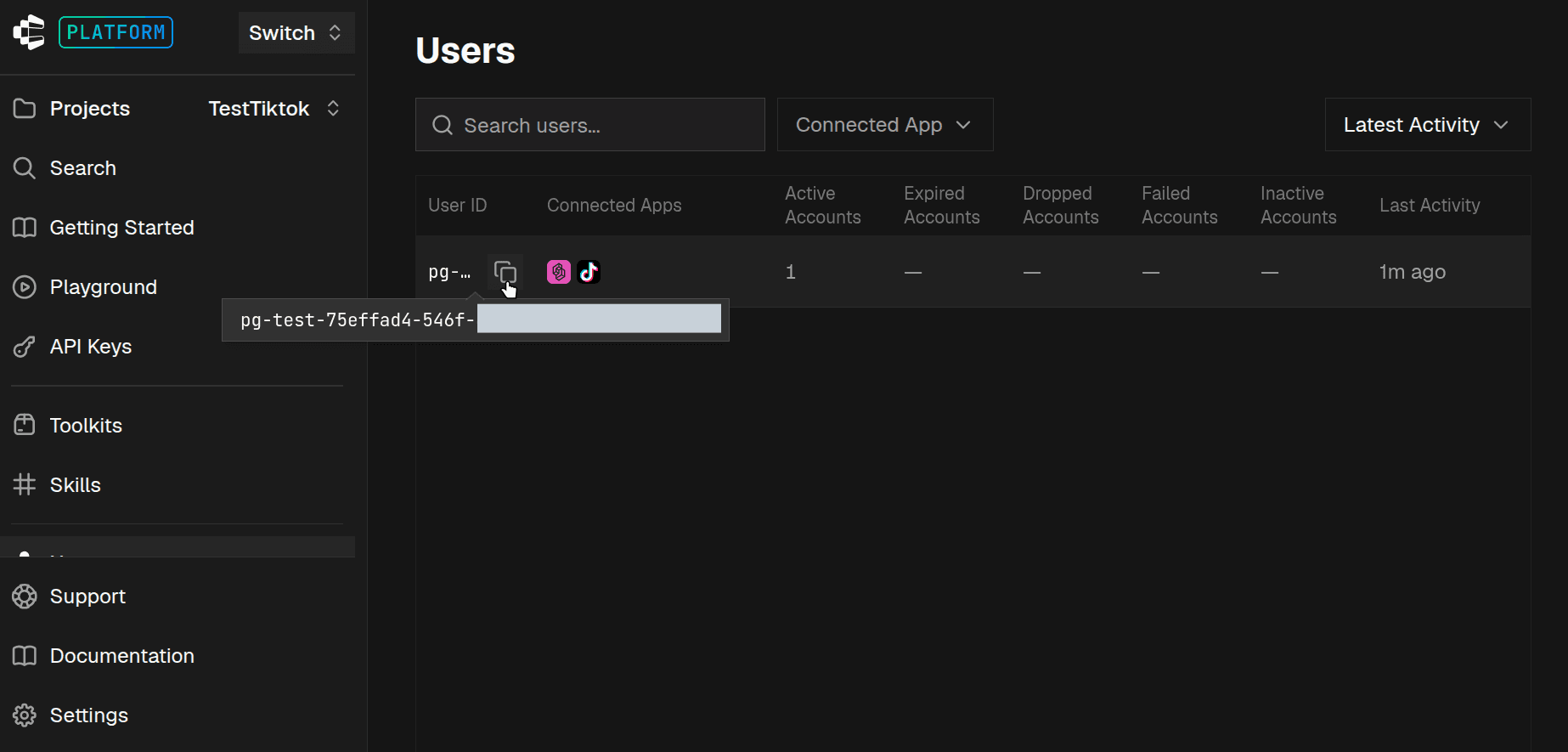 composio user id